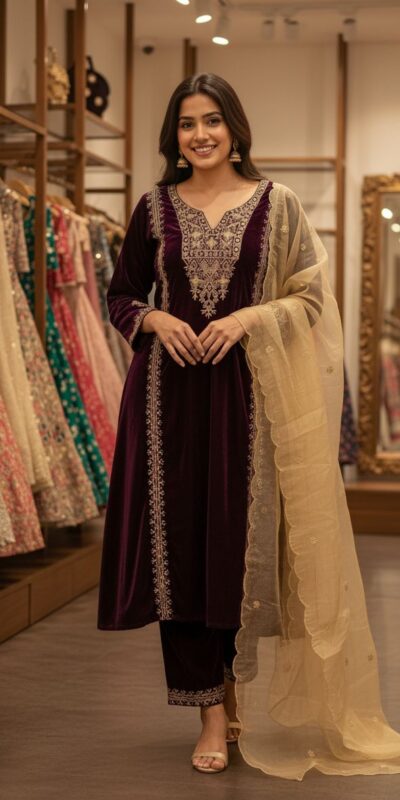 Wine 9000 Velvet Cut Work Embroidery Salwar Suit | Jump Suits, Salwar suit, Casual Suits, Creative suits, Designer Suits, Palazzo Suits, Party Wear Suits, Patiala Suits, Straight Suits