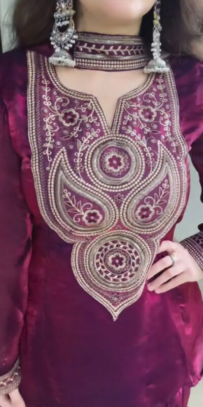 Wine Fendy Silk Thread Lace Work Salwar Suit | Jump Suits, Salwar suit, Casual Suits, Creative suits, Designer Suits, Palazzo Suits, Party Wear Suits, Patiala Suits, Straight Suits