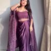 Wine Rangoli Silk Sequence Threads Work Dhoti Suit | Jump Suits, Salwar suit, Casual Suits, Creative suits, Designer Suits, Palazzo Suits, Party Wear Suits, Patiala Suits, Straight Suits