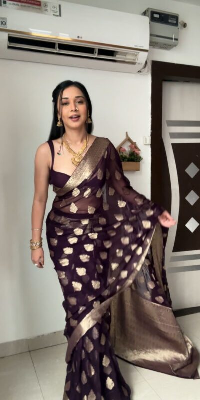 Wine soft lichi Silk Lace Border Saree | Sarees, Bollywood Sarees, Creative Sarees, Designer Sarees, Embroidered Sarees, Ethnic Saree, Modern Digital sarees, Party Wear Sarees