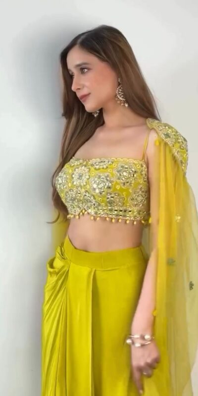 Yellow Chinon Silk Thread With 9mm Sequence Dhoti Suit | Jump Suits, Tops & Bottoms, Track Suits, Salwar suit, Casual Suits, Creative suits, Designer Suits, Palazzo Suits, Party Wear Suits, Patiala Suits, Straight Suits, Trendy Wear