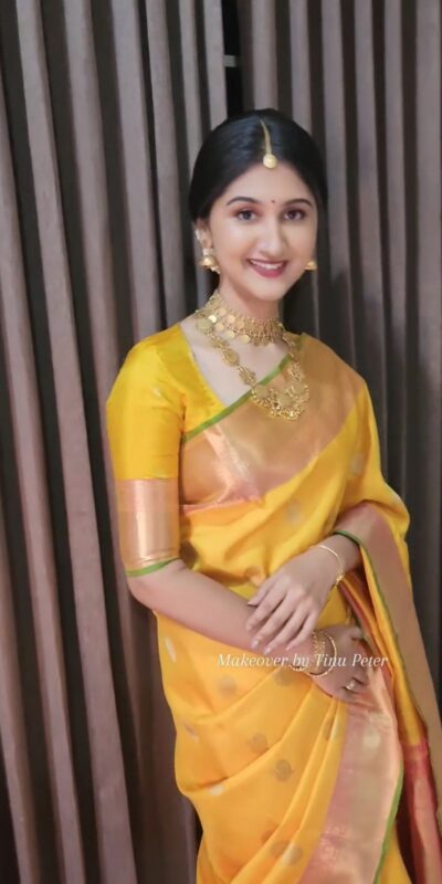 Yellow Soft Lichi Silk Border Work Saree | Sarees, Bollywood Sarees, Creative Sarees, Designer Sarees, Embroidered Sarees, Ethnic Saree, Modern Digital sarees, Party Wear Sarees