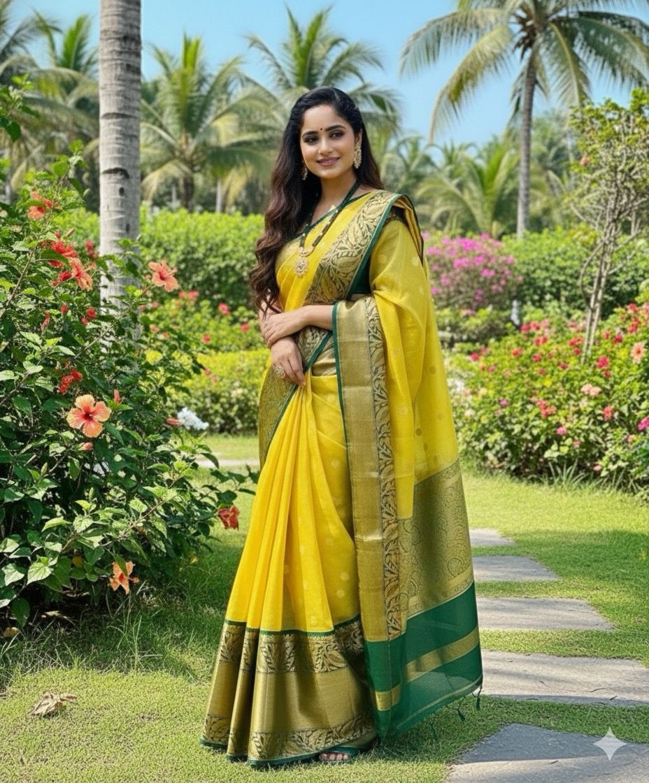 Yellow Soft Lichi Silk Lace Work Border Saree | Sarees, Bollywood Sarees, Creative Sarees, Designer Sarees, Embroidered Sarees, Ethnic Saree, Modern Digital sarees, Party Wear Sarees