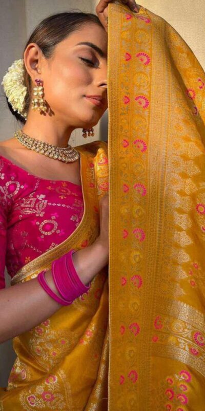 Yellow Soft Litchi Silk Kubera Pattu On All Over Saree | Sarees, Bollywood Sarees, Creative Sarees, Designer Sarees, Embroidered Sarees, Ethnic Saree, Modern Digital sarees, Party Wear Sarees