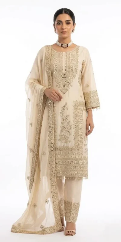 ZD 10020 Off White Chinon Silk Salwar Suit Perfect for Wedding, Party, Ganesh Chaturthi, Baby Shower, Makar Sankranti – . Affordable Price ₹1999. | Jump Suits, Salwar suit, Casual Suits, Creative suits, Designer Suits, Palazzo Suits, Party Wear Suits, Patiala Suits, Straight Suits