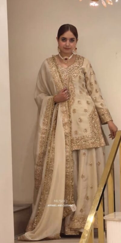 AD 236 Cream Color Chinon Silk Salwar Suit with Embroidery Work. Online Get it for ₹2149. Delivery 4-6 Working Days. Shop now. | Jump Suits, Salwar suit, Casual Suits, Creative suits, Designer Suits, Palazzo Suits, Party Wear Suits, Patiala Suits, Straight Suits