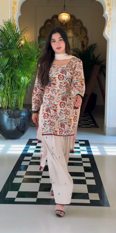 MF 532 Cream Color Cream Cambric Cotton Salwar Suit with Digital Print. Get it for ₹1999. Delivery 4-6 Working Days. Shop now. | Jump Suits, Salwar suit, Casual Suits, Creative suits, Designer Suits, Palazzo Suits, Party Wear Suits, Patiala Suits, Straight Suits