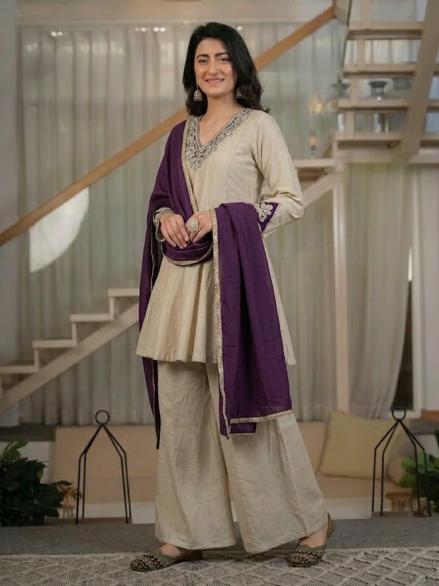 NF 1290 Cream Roman Silk Salwar Suit with Embroidery Work & Sequins Work. Now at just ₹2049. Delivery 4-6 Working Days. Shop now. | Jump Suits, Salwar suit, Casual Suits, Creative suits, Designer Suits, Palazzo Suits, Party Wear Suits, Patiala Suits, Straight Suits