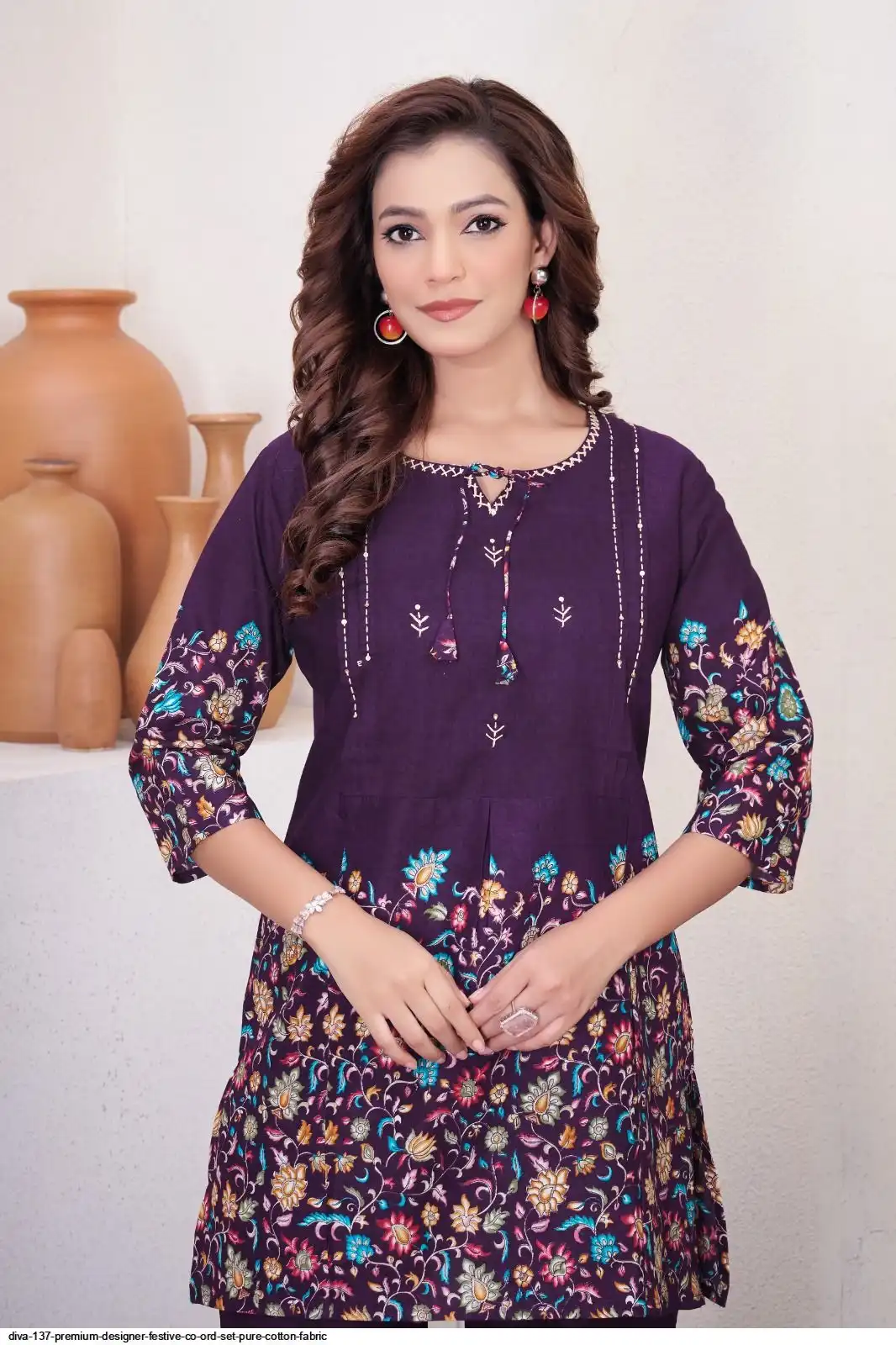 DIVA 137 Purple Pure Cotton Kantha work Elegant Kurti with Designer Work. Price 1749 - Delivery 4-6 Working Days. Shop now. | Kurti, Bollywood Kurti, Creative Kurtis, Designer Kurti, Party Wear Kurti, Selfie Kurti