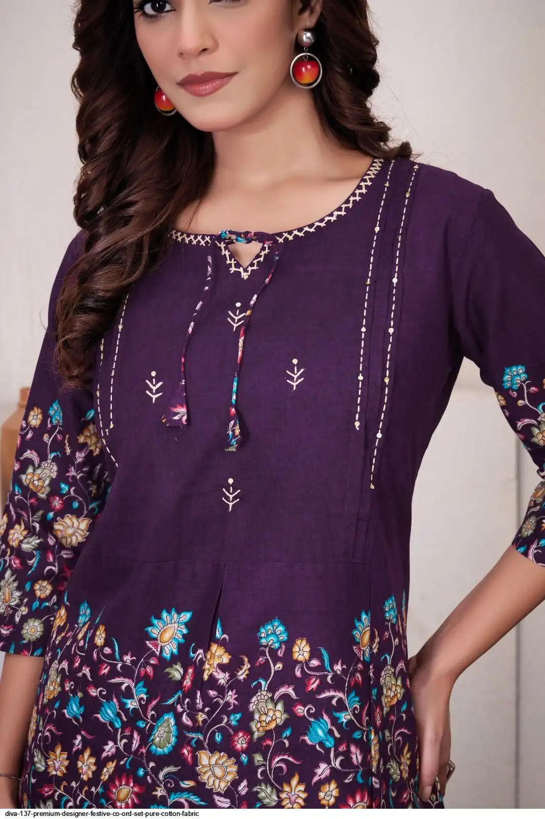 DIVA 137 Purple Pure Cotton Kantha work Elegant Kurti with Designer Work. Price 1749 - Delivery 4-6 Working Days. Shop now. | Kurti, Bollywood Kurti, Creative Kurtis, Designer Kurti, Party Wear Kurti, Selfie Kurti