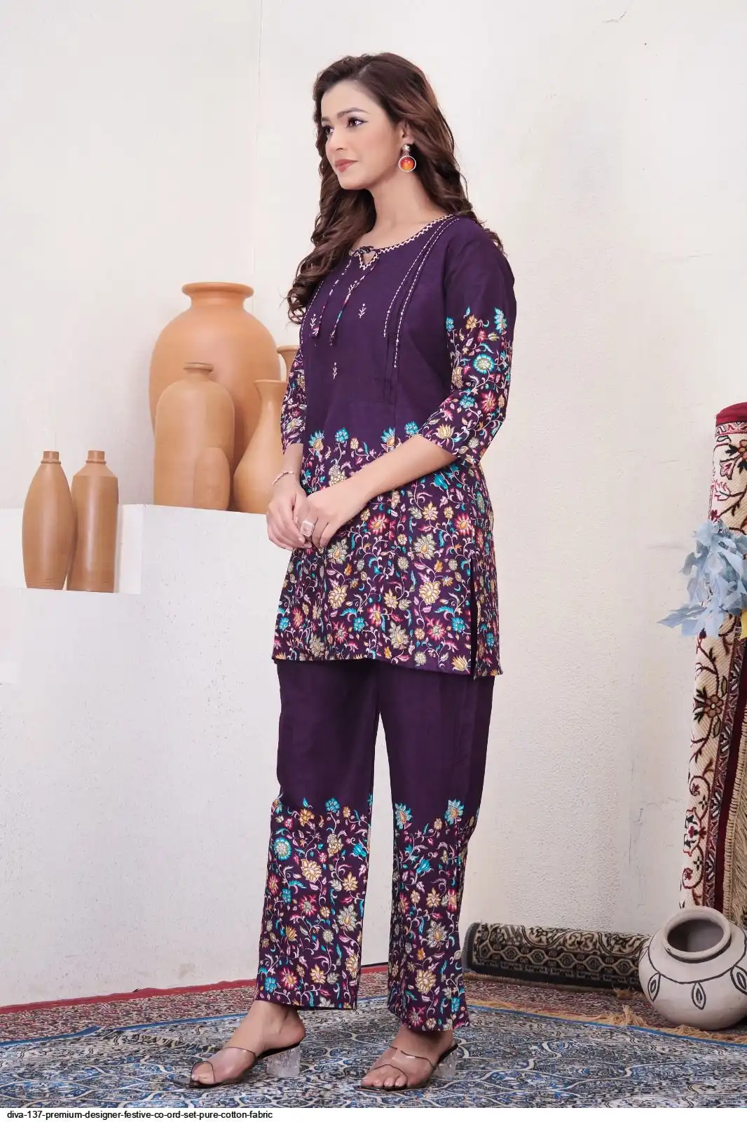 DIVA 137 Purple Pure Cotton Kantha work Elegant Kurti with Designer Work. Price 1749 - Delivery 4-6 Working Days. Shop now. | Kurti, Bollywood Kurti, Creative Kurtis, Designer Kurti, Party Wear Kurti, Selfie Kurti