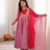 ZF 5023 Pink Roman Silk Gown with Mirror Work & Embroidery Work. Special Price ₹2099. Delivery 4-6 Working Days. Shop now. | Gowns, Bollywood Gowns, Creative Gowns, Designer Gowns, Embroidered Gowns, Party Wear Gowns