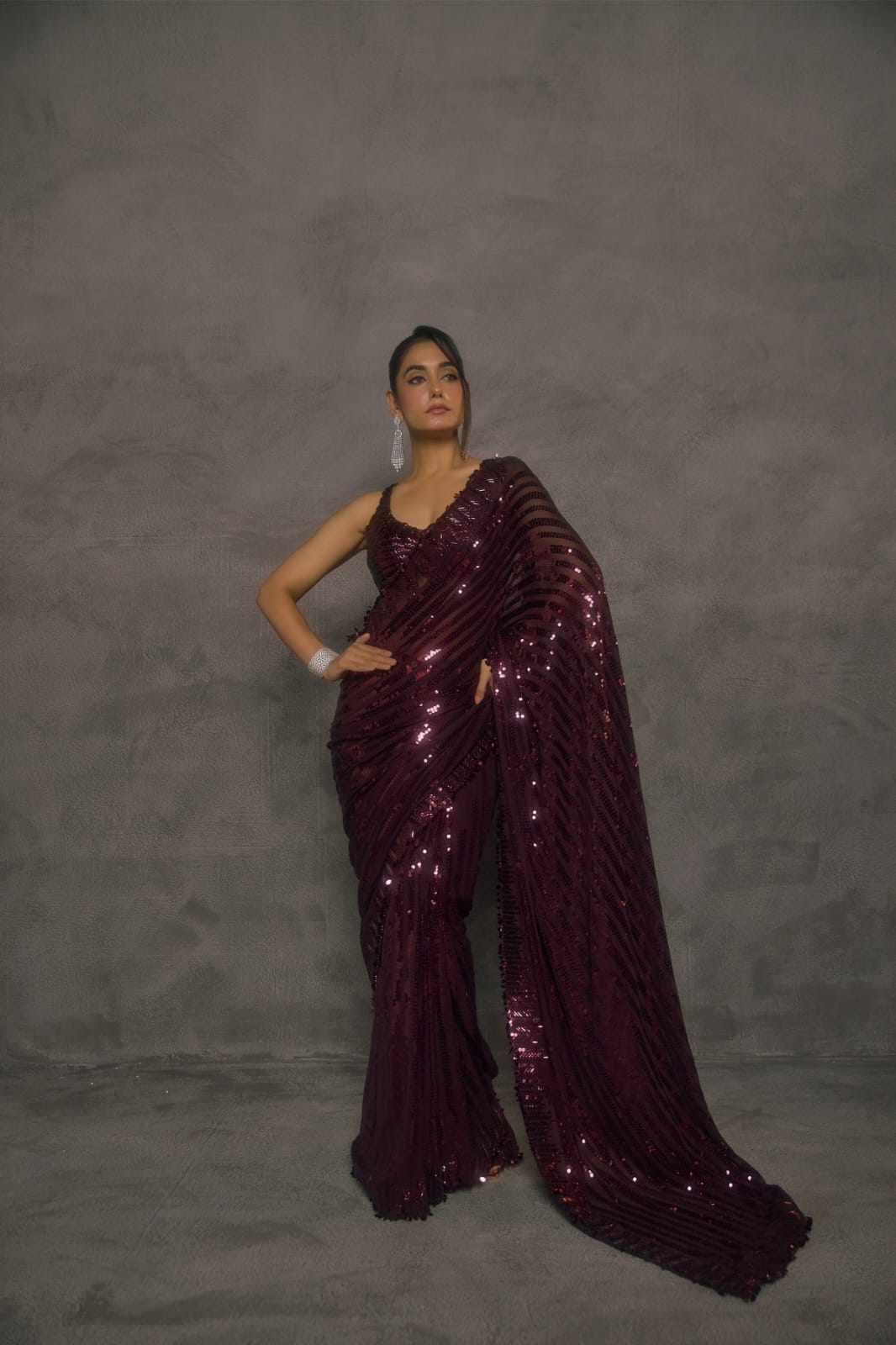 DF 3476 Wine Faux Georgette Saree Perfect for Wedding, Party, Cultural Events, Traditional Day, Pooja – . Grab it for ₹1799. Delivery 4-6 Working Day | Sarees, Bollywood Sarees, Creative Sarees, Designer Sarees, Embroidered Sarees, Ethnic Saree, Modern Digital sarees, Party Wear Sarees