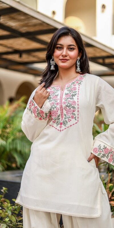 NSR 898 Off White Khadi Cotto Salwar Suit with Embroidery Work & Lace Work. Available at ₹1749 only. Delivery 4-6 Working Days. Shop now. | Jump Suits, Salwar suit, Casual Suits, Creative suits, Designer Suits, Palazzo Suits, Party Wear Suits, Patiala Suits, Straight Suits