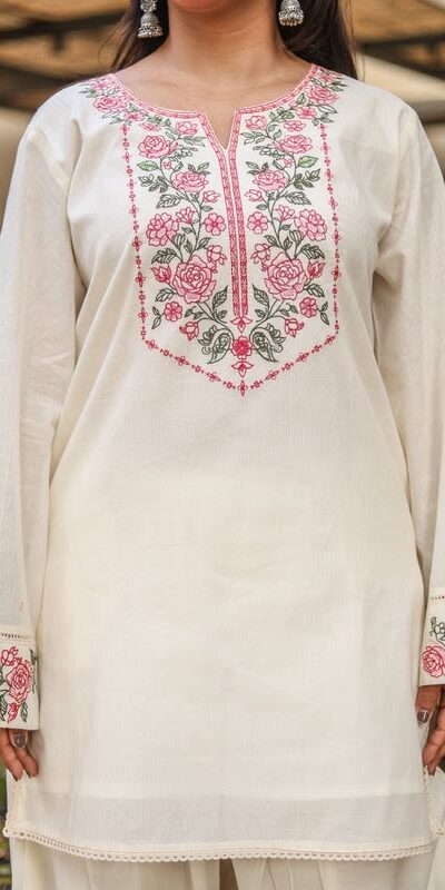 NSR 898 Off White Khadi Cotto Salwar Suit with Embroidery Work & Lace Work. Available at ₹1749 only. Delivery 4-6 Working Days. Shop now. | Jump Suits, Salwar suit, Casual Suits, Creative suits, Designer Suits, Palazzo Suits, Party Wear Suits, Patiala Suits, Straight Suits