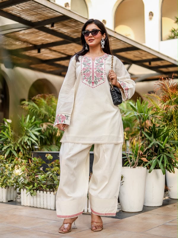 NSR 898 Off White Khadi Cotto Salwar Suit with Embroidery Work & Lace Work. Available at ₹1749 only. Delivery 4-6 Working Days. Shop now. | Jump Suits, Salwar suit, Casual Suits, Creative suits, Designer Suits, Palazzo Suits, Party Wear Suits, Patiala Suits, Straight Suits