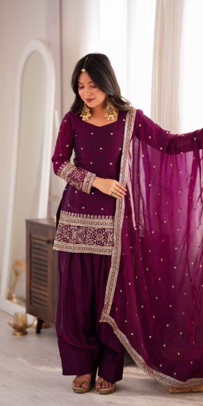 KB 310 Wine in Wine Fendy Silk Embroidery Work & Sequins Work Salwar Suit . Now at just ₹2049. Delivery 4-6 Working Days. Shop now. | Jump Suits, Salwar suit, Casual Suits, Creative suits, Designer Suits, Palazzo Suits, Party Wear Suits, Patiala Suits, Straight Suits