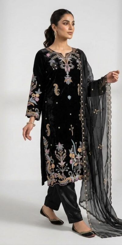 LG 2124 Black Color Roman Silk Salwar Suit with Embroidery Work. Available at ₹2149 only. Delivery 4-6 Working Days. Shop now. | Jump Suits, Salwar suit, Casual Suits, Creative suits, Designer Suits, Palazzo Suits, Party Wear Suits, Patiala Suits, Straight Suits