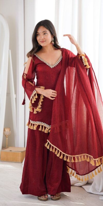 SRK 5357 Maroon Doremon Crush Salwar Suit Perfect for Wedding, Party, Traditional Day, Baisakhi, Karwa Chauth – . Exclusive Offer ₹2099. Delive | Jump Suits, Salwar suit, Casual Suits, Creative suits, Designer Suits, Palazzo Suits, Party Wear Suits, Patiala Suits, Straight Suits
