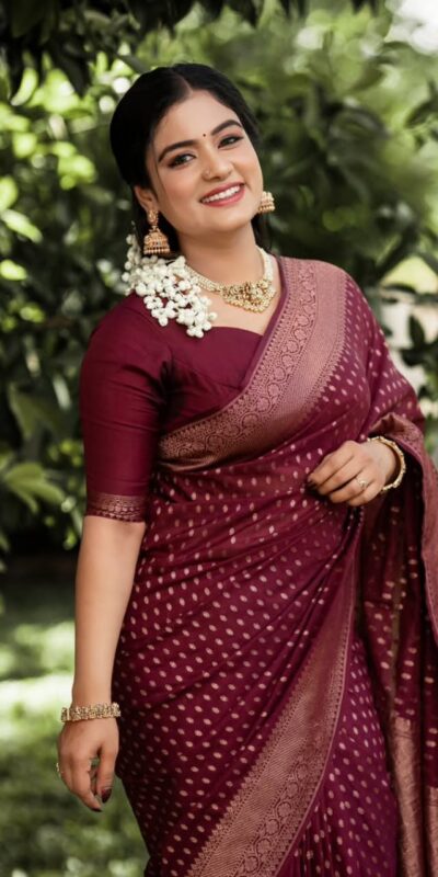 KPR 265 Maroon Soft Lichi Silk Saree with Lace Work & Lace Border. Introductory Price ₹1349. Delivery 4-6 Working Days. Shop now. | Sarees, Bollywood Sarees, Creative Sarees, Designer Sarees, Embroidered Sarees, Ethnic Saree, Modern Digital sarees, Party Wear Sarees