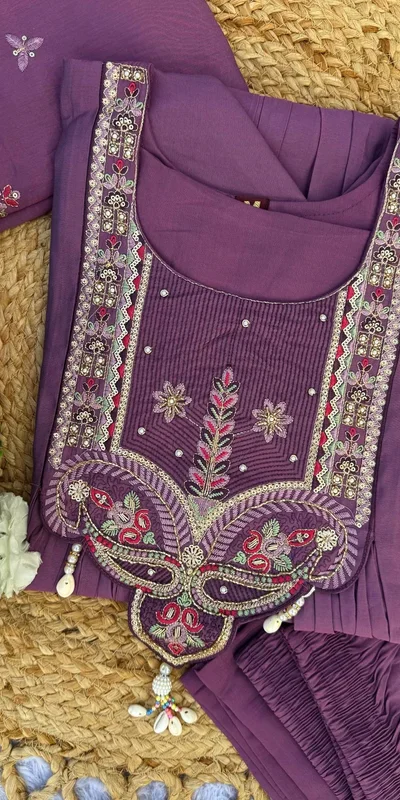 DIVA 136 Lavender in Viscose Roman Silk Embroidery Work & Hand Work Salwar Suit . Best Price ₹2099. Delivery 4-6 Working Days. Shop now. | Jump Suits, Salwar suit, Casual Suits, Creative suits, Designer Suits, Palazzo Suits, Party Wear Suits, Patiala Suits, Straight Suits