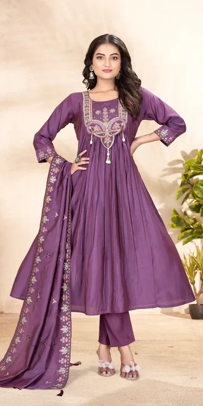 DIVA 136 Lavender in Viscose Roman Silk Embroidery Work & Hand Work Salwar Suit . Best Price ₹2099. Delivery 4-6 Working Days. Shop now. | Jump Suits, Salwar suit, Casual Suits, Creative suits, Designer Suits, Palazzo Suits, Party Wear Suits, Patiala Suits, Straight Suits