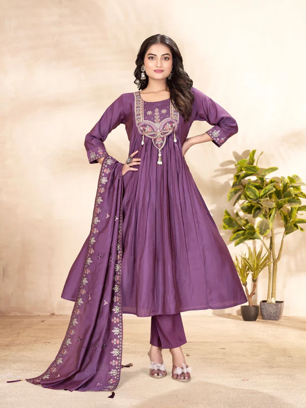 DIVA 136 Lavender in Viscose Roman Silk Embroidery Work & Hand Work Salwar Suit . Best Price ₹2099. Delivery 4-6 Working Days. Shop now. | Jump Suits, Salwar suit, Casual Suits, Creative suits, Designer Suits, Palazzo Suits, Party Wear Suits, Patiala Suits, Straight Suits