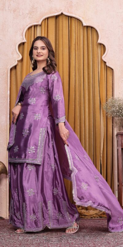 FE 142 Lavender in Chinon Embroidery Work & Sequins Work Salwar Suit . Special Price ₹2149. Delivery 4-6 Working Days. Shop now. | Jump Suits, Salwar suit, Casual Suits, Creative suits, Designer Suits, Palazzo Suits, Party Wear Suits, Patiala Suits, Straight Suits