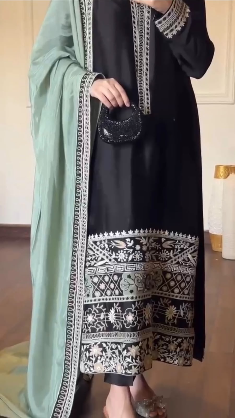 KD 1632 Black | Glass Salwar Suit with Thread Embroidery & Embroidery Work. Get it for ₹2449. Delivery 4-6 Working Days. Shop now. | Jump Suits, Salwar suit, Casual Suits, Creative suits, Designer Suits, Palazzo Suits, Party Wear Suits, Patiala Suits, Straight Suits