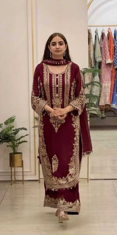SR 1716 Maroon Colour Faux Georgette Salwar Suit with Lace Work. Introductory Price ₹2449. Delivery 4-6 Working Days. Shop now. | Jump Suits, Salwar suit, Casual Suits, Creative suits, Designer Suits, Palazzo Suits, Party Wear Suits, Patiala Suits, Straight Suits