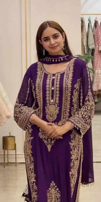 SR 1716 Purple Colour Faux Georgette Salwar Suit with Lace Work. Introductory Price ₹2449. Delivery 4-6 Working Days. Shop now. | Jump Suits, Salwar suit, Casual Suits, Creative suits, Designer Suits, Palazzo Suits, Party Wear Suits, Patiala Suits, Straight Suits