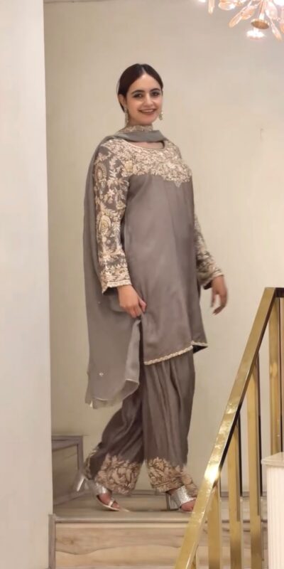 AD 242 Grey Color Chinon Silk Salwar Suit with Embroidery Work. Online Get it for ₹2249. Delivery 4-6 Working Days. Shop now. | Jump Suits, Salwar suit, Casual Suits, Creative suits, Designer Suits, Palazzo Suits, Party Wear Suits, Patiala Suits, Straight Suits