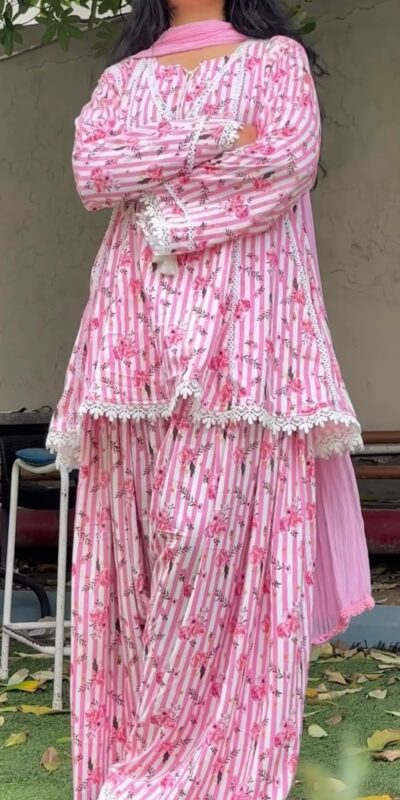 NSR 905 Pink Pure Natural Crep Salwar Suit with Moti Work & Embroidery Work. Affordable Price ₹2149. Delivery 4-6 Working Days. Shop now. | Jump Suits, Salwar suit, Casual Suits, Creative suits, Designer Suits, Palazzo Suits, Party Wear Suits, Patiala Suits, Straight Suits