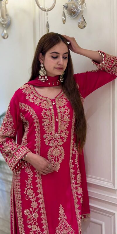 SRK 5365 Red Faux Georgette Salwar Suit erfect for Wedding, Party, Mehendi, Pongal, Reception – . Available at ₹2449 only. Delivery 4-6 Working Days | Jump Suits, Salwar suit, Casual Suits, Creative suits, Designer Suits, Palazzo Suits, Party Wear Suits, Patiala Suits, Straight Suits