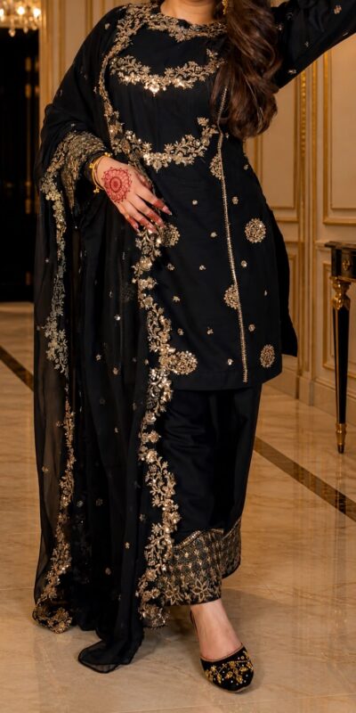 ST 251 Black Faux Georgette Salwar Suit with Mirror Work & Embroidery Work. Get it for ₹2349. Delivery 4-6 Working Days. Shop now. | Jump Suits, Salwar suit, Casual Suits, Creative suits, Designer Suits, Palazzo Suits, Party Wear Suits, Patiala Suits, Straight Suits
