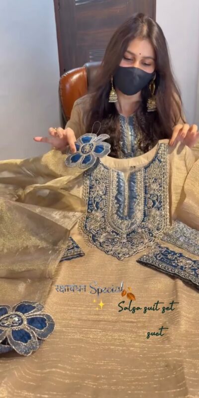 JF 055 Cream in Salsa Silk Embroidery Work & Sequins Work Salwar Suit . Get it for ₹2499. Delivery 4-6 Working Days. Shop now. | Jump Suits, Salwar suit, Casual Suits, Creative suits, Designer Suits, Palazzo Suits, Party Wear Suits, Patiala Suits, Straight Suits