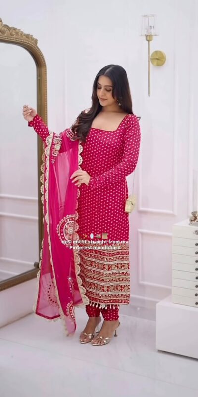 NSR 912 Pink Faux Georgette Salwar Suit with Mirror Work & Embroidery Work. Get it for ₹2349. Delivery 4-6 Working Days. Shop now. | Jump Suits, Salwar suit, Casual Suits, Creative suits, Designer Suits, Palazzo Suits, Party Wear Suits, Patiala Suits, Straight Suits