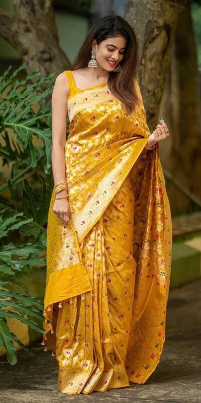 KP 6080 Yellow Soft Lichi Silk Saree with Lace Work & Lace Border. Introductory Price ₹1649. Delivery 4-6 Working Days. Shop now. | Sarees, Bollywood Sarees, Creative Sarees, Designer Sarees, Embroidered Sarees, Ethnic Saree, Modern Digital sarees, Party Wear Sarees