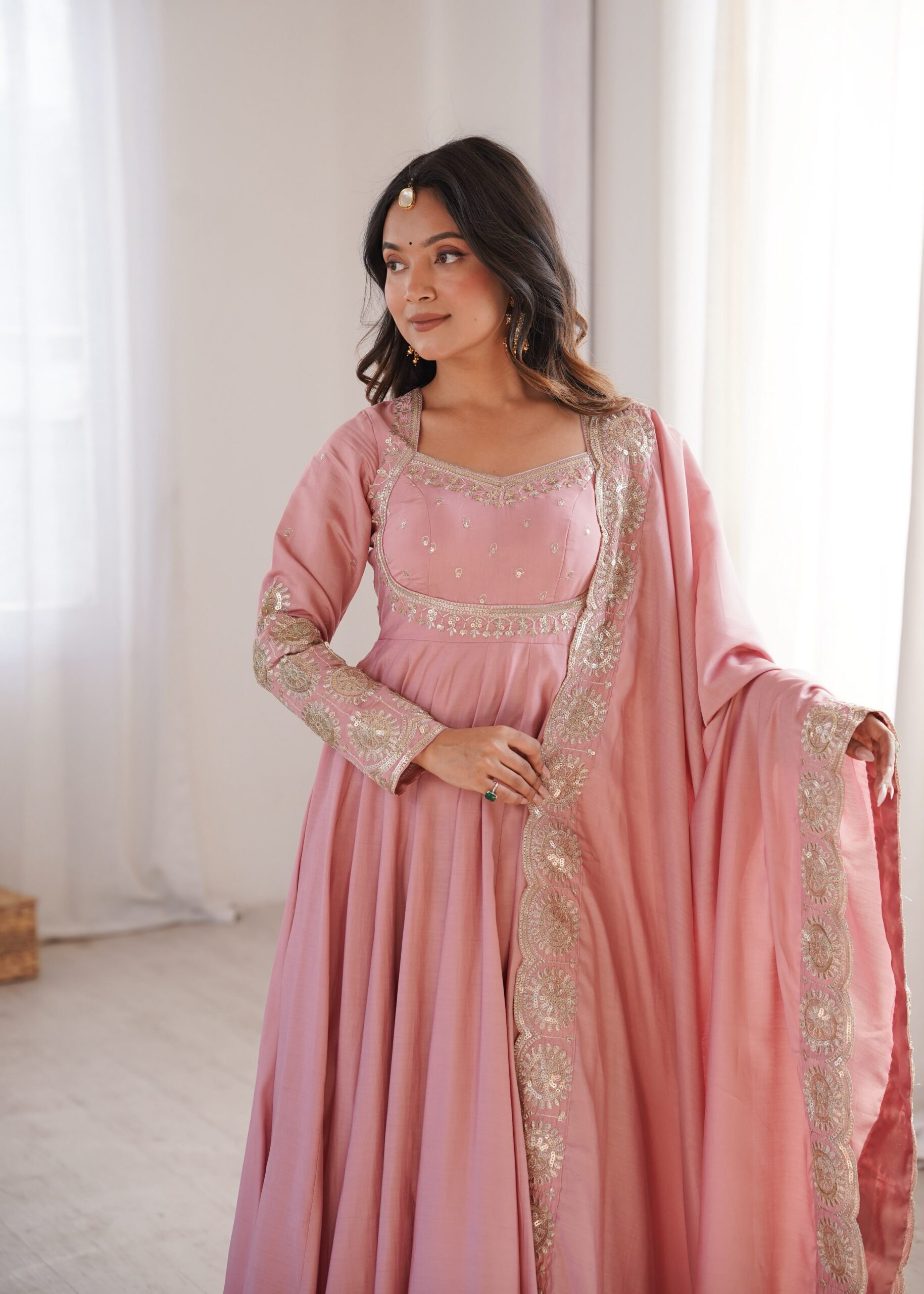 ZF 5026 Pink Colour Roman Silk Salwar Suit with Embroidery Work. Best Price ₹2399. Delivery 4-6 Working Days. Online Shop now. | Anarkali Suits, Bollywood Anarkali, Creative-Anarkali, Designer Anarkali, Embroidered Anarkali, Party Wear Anarkali