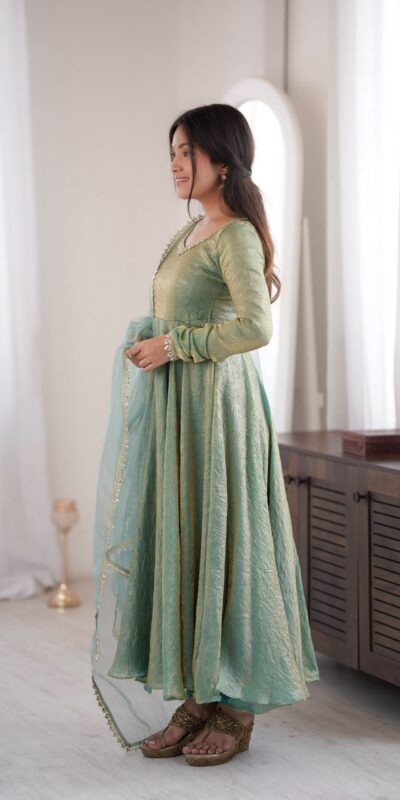 SRK 5355 Rama Doremon Crush Gown with Lace Work & Mirror Work. Exclusive Offer ₹2099. Delivery 4-6 Working Days. Shop now. | Gowns, Bollywood Gowns, Creative Gowns, Designer Gowns, Embroidered Gowns, Party Wear Gowns