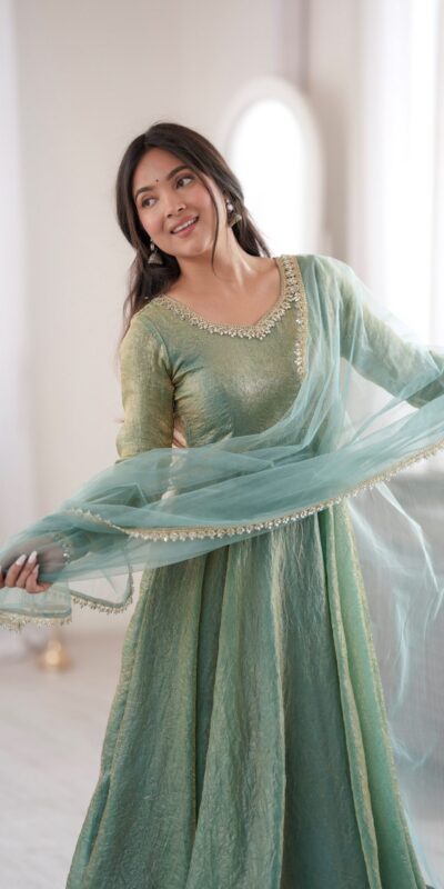 SRK 5355 Rama Doremon Crush Gown with Lace Work & Mirror Work. Exclusive Offer ₹2099. Delivery 4-6 Working Days. Shop now. | Gowns, Bollywood Gowns, Creative Gowns, Designer Gowns, Embroidered Gowns, Party Wear Gowns