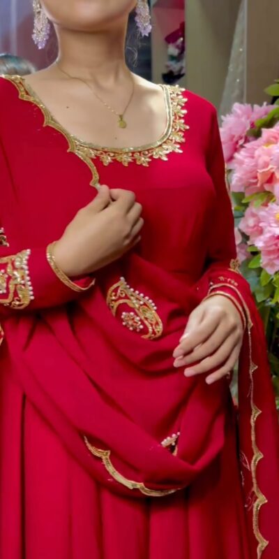 VLM 351 Red Fox Perfect for Wedding, Party, Durga Puja, Diwali, Anniversary –Georgette Gown. Now at just ₹2199. Delivery 4-6 Working Days. Shop now. | Gowns, Bollywood Gowns, Creative Gowns, Designer Gowns, Embroidered Gowns, Party Wear Gowns