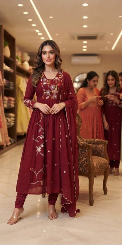 LG 2131 Maroon Mul Chanderi Salwar Suit with Embroidery Work & Sequins Work. Festive Deal ₹2199. Delivery 4-6 Working Days. Shop nowp | Jump Suits, Salwar suit, Casual Suits, Creative suits, Designer Suits, Palazzo Suits, Party Wear Suits, Patiala Suits, Straight Suits