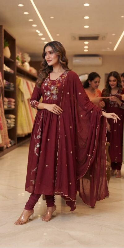 LG 2131 Maroon Mul Chanderi Salwar Suit with Embroidery Work & Sequins Work. Festive Deal ₹2199. Delivery 4-6 Working Days. Shop nowp | Jump Suits, Salwar suit, Casual Suits, Creative suits, Designer Suits, Palazzo Suits, Party Wear Suits, Patiala Suits, Straight Suits