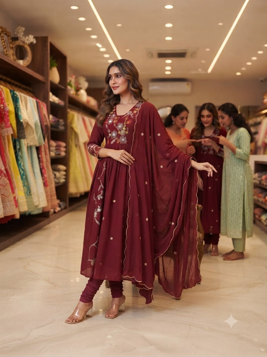 LG 2131 Maroon Mul Chanderi Salwar Suit with Embroidery Work & Sequins Work. Festive Deal ₹2199. Delivery 4-6 Working Days. Shop nowp | Jump Suits, Salwar suit, Casual Suits, Creative suits, Designer Suits, Palazzo Suits, Party Wear Suits, Patiala Suits, Straight Suits