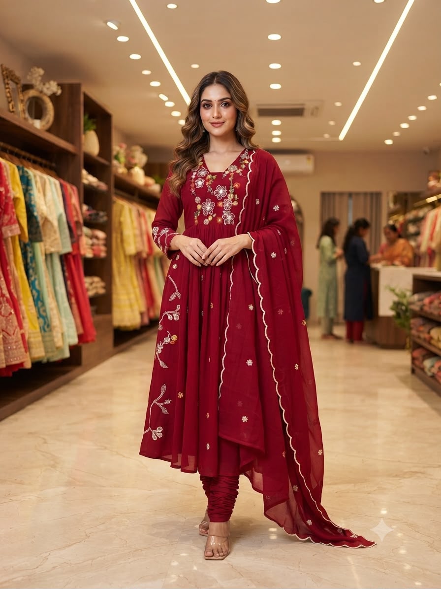 LG 2131 Maroon Mul Chanderi Salwar Suit with Embroidery Work & Sequins Work. Festive Deal ₹2199. Delivery 4-6 Working Days. Shop nowp | Jump Suits, Salwar suit, Casual Suits, Creative suits, Designer Suits, Palazzo Suits, Party Wear Suits, Patiala Suits, Straight Suits