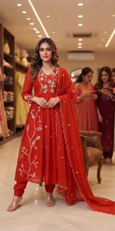 LG 2131 Red Mul Chanderi Salwar Suit with Embroidery Work & Sequins Work. Festive Deal ₹2199. Delivery 4-6 Working Days. Shop nowp | Jump Suits, Salwar suit, Casual Suits, Creative suits, Designer Suits, Palazzo Suits, Party Wear Suits, Patiala Suits, Straight Suits