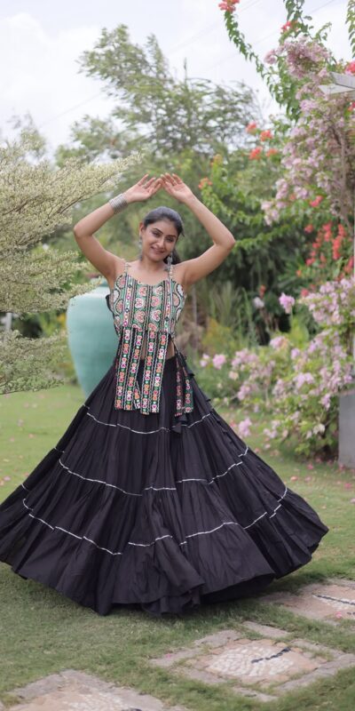 KA 5075 Black Kora Cotton Lehenga Choli erfect for Wedding, Party, Haldi, Traditional Day, Makar Sankranti – . Special Price ₹2899. Delivery 4-6 Working | Lehenga, Bollywood Lehenga, Creative Lehenga, Designer Lehenga, Embroidered Lehenga, Party Wear Lehenga