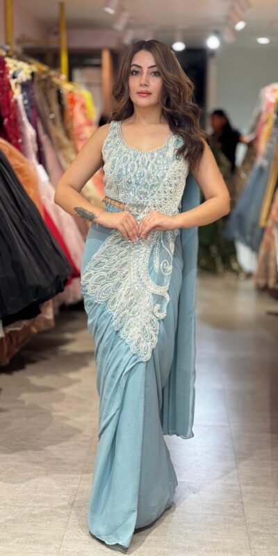 ST 1194 Sky Blue Soft Rangoli Silk Saree with Embroidery Work & Lace Work. Special Price ₹2299. Delivery 4-6 Working Days. Shop now. | Sarees, Bollywood Sarees, Creative Sarees, Designer Sarees, Embroidered Sarees, Ethnic Saree, Modern Digital sarees, Party Wear Sarees
