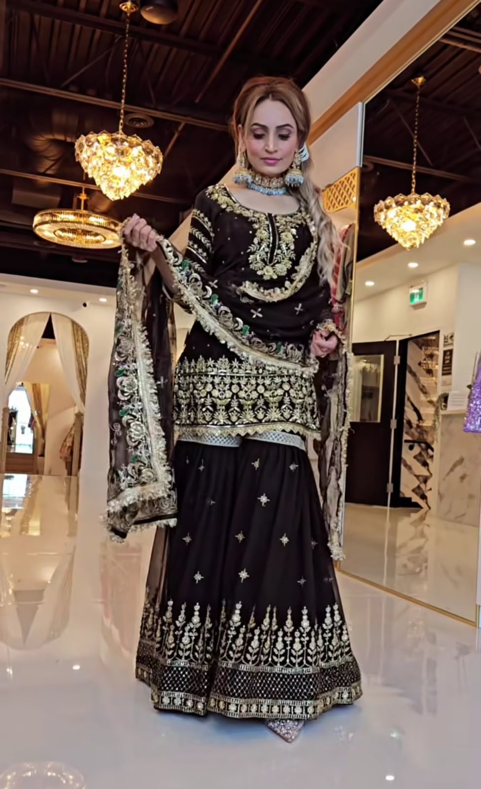 NF 1246 Black Faux Georgette Salwar Suit with Mirror Work & Embroidery Work. Get it for ₹2449. Delivery 4-6 Working Days. Shop now. | Jump Suits, Salwar suit, Casual Suits, Creative suits, Designer Suits, Palazzo Suits, Party Wear Suits, Patiala Suits, Straight Suits